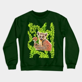 Abstract Lemur Art Crewneck Sweatshirt